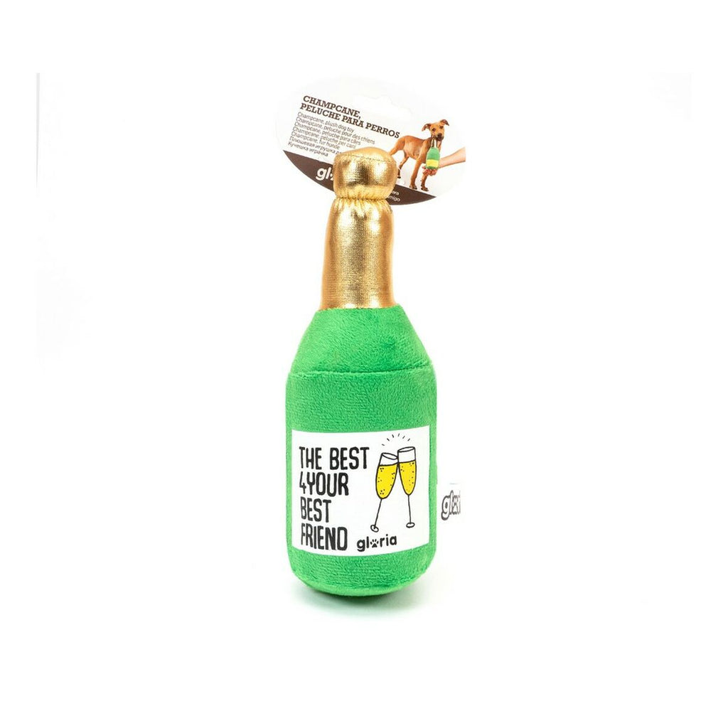 Plush Champagne Bottle Dog Toy