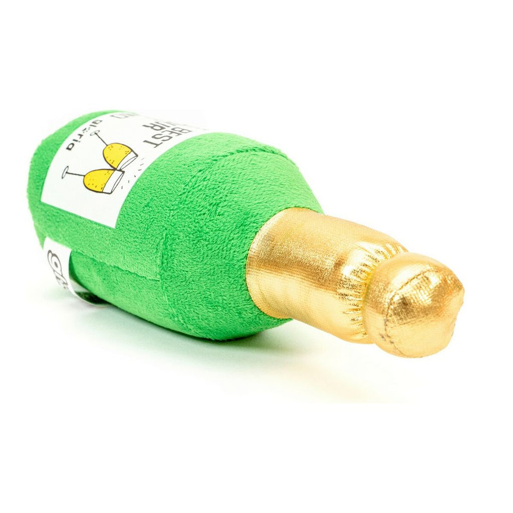 Plush Champagne Bottle Dog Toy